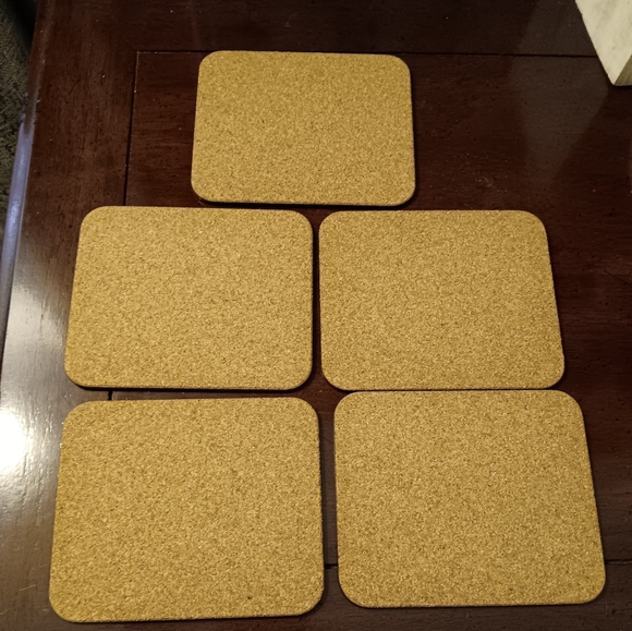 5 cork Backed Coasters artist Fabrice De Villeneuve Teapots Teacups floral - Picture 5 of 6